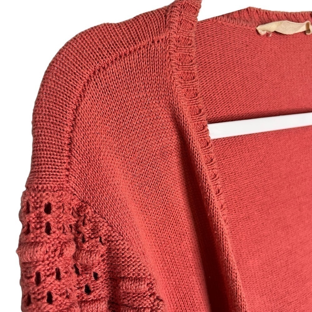 Soft Surroundings Hollyhock Cropped Cardigan Size M Medium Pink Bubble Sleeve. - Picture 3 of 8
